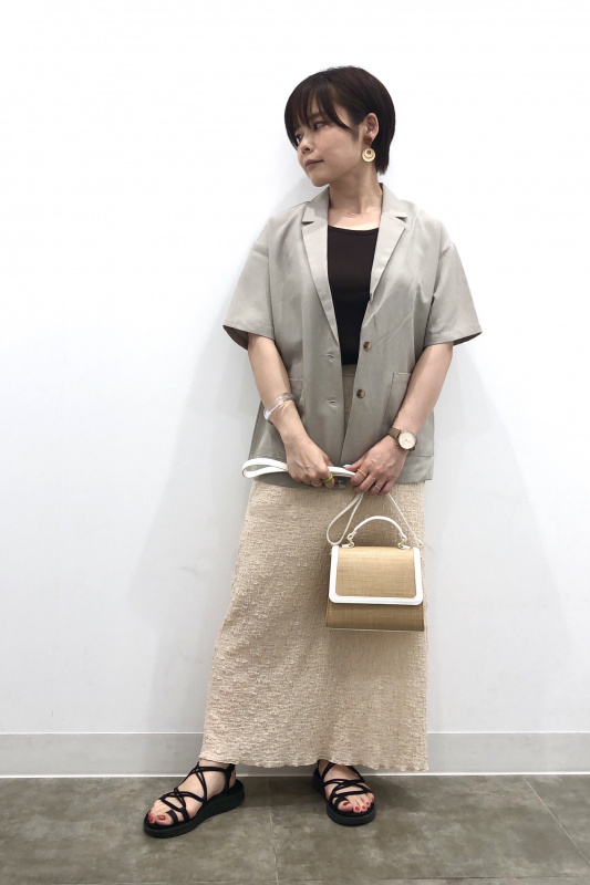 ライトオーバーサイズシャツジャケット」のレディースのコーディネート