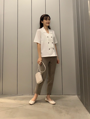 Gu公式 ダブルボタンシャツ 半袖 Sqr Ec ファッション通販サイト