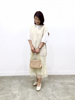 GU公式 | ハシゴレースチュニックブラウス(5分袖)Q