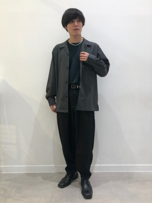 GU公式 | オープンカラーシャツ(長袖)(セットアップ可能)