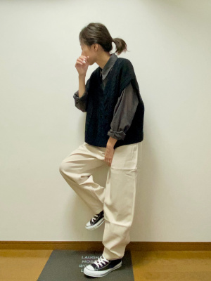 GU公式 | チャンキーニットクロップドベスト