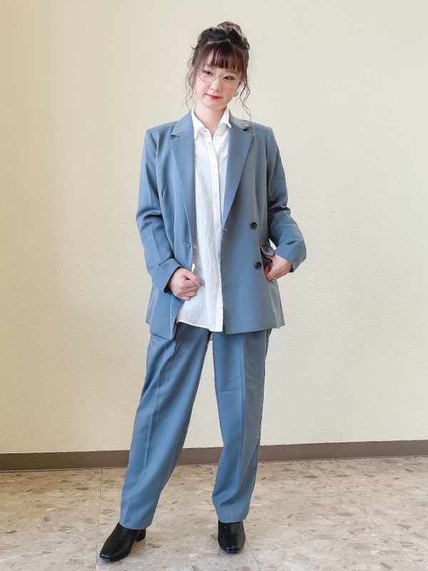 ダブルブレストテーラードジャケット(セットアップ可能