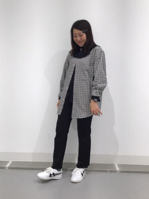 GU公式 | フランネルリラックスフィットバンドカラーシャツ(長袖)チェック