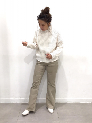 GU公式 | チャンキーニットハイネックセーター(長袖)