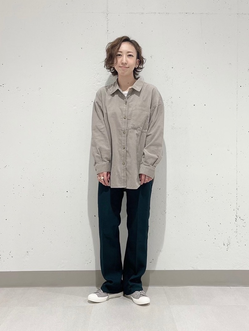 コーデュロイオーバーサイズシャツ