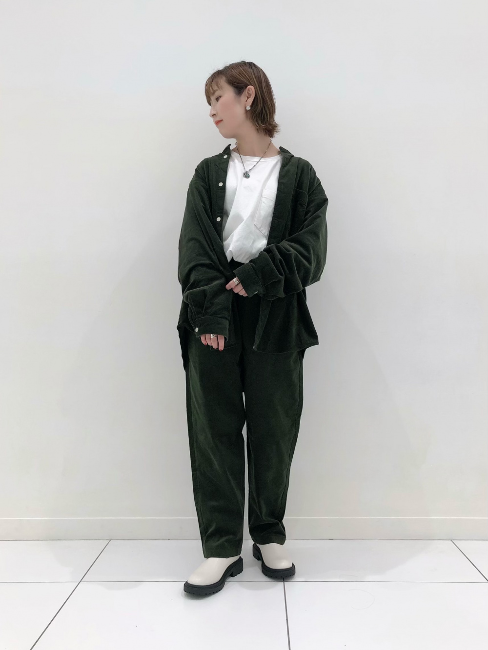 コーデュロイシェフジャケット(セットアップ可能)、コーデュロイ