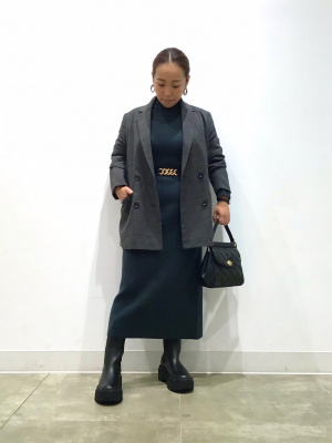 GU公式 | ダブルブレストテーラードジャケット(チェック)(セットアップ