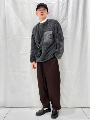 gu フリーシーフリースコンビネーションプルオーバー&ルイヴィトンバック