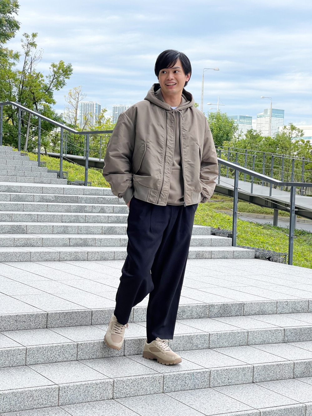 スウェットプルパーカ(長袖)」の着用コーディネート| ジーユー