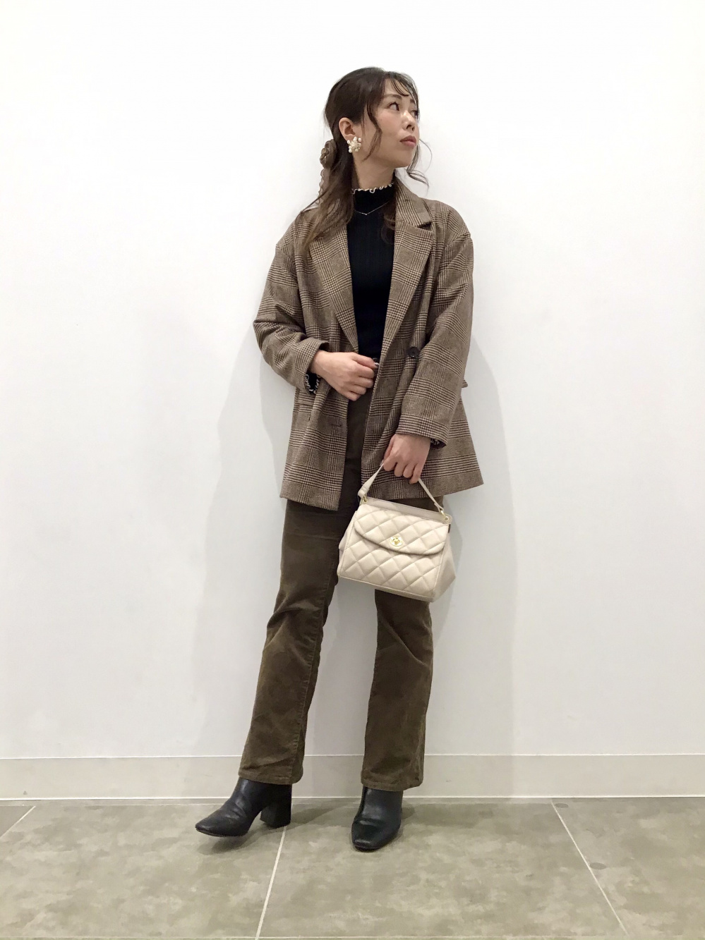 3WAYオーバーサイズモッズコート、コーデュロイフレアパンツRS(丈標準