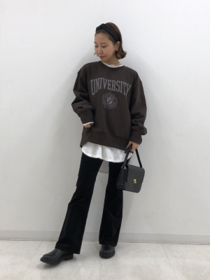 あさこ✕2 GU公式 | コーデュロイフレアパンツRS(丈標準72～76cm)