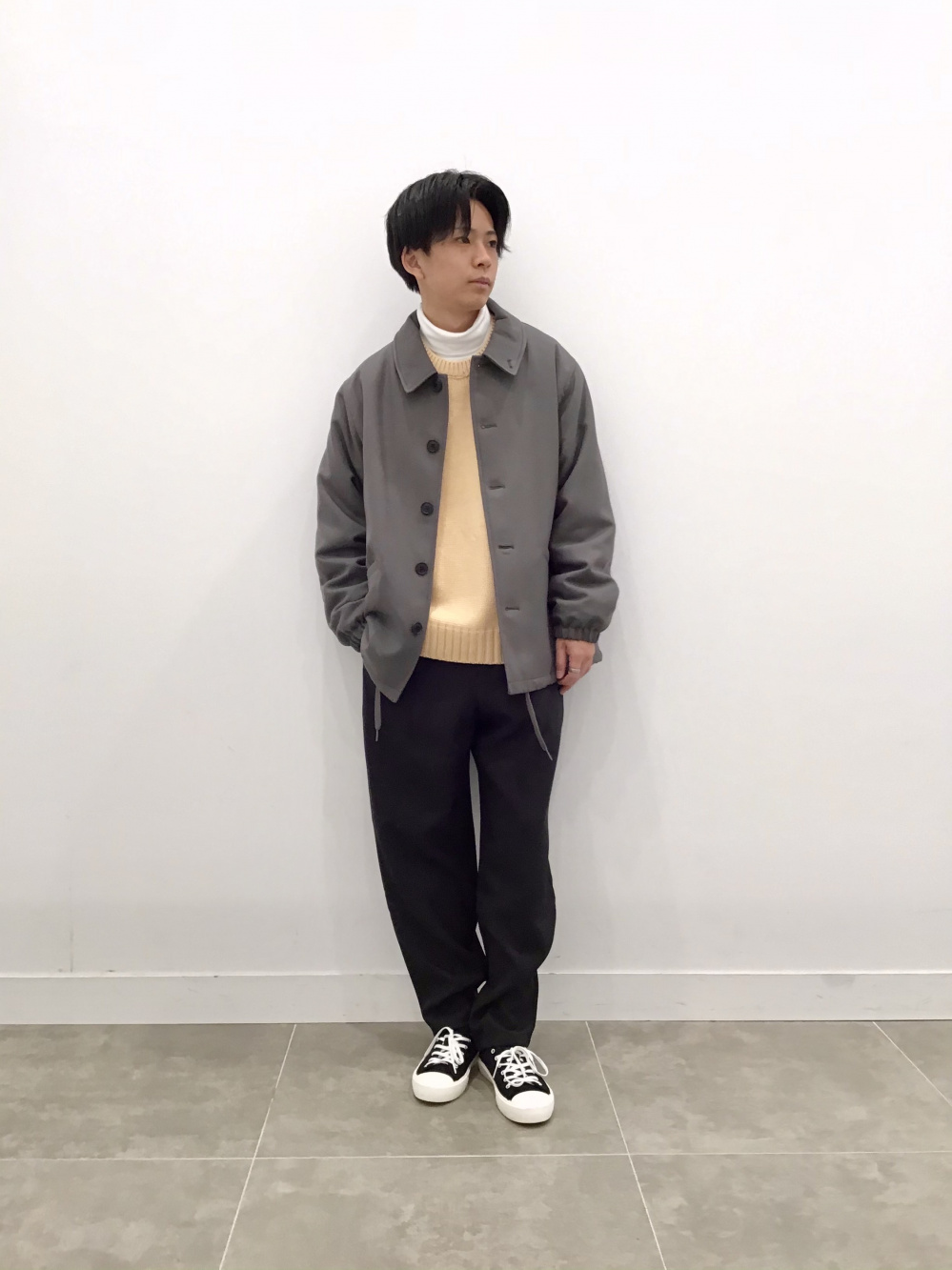 クリーンキャンバススニーカー」の着用コーディネート| ジーユー