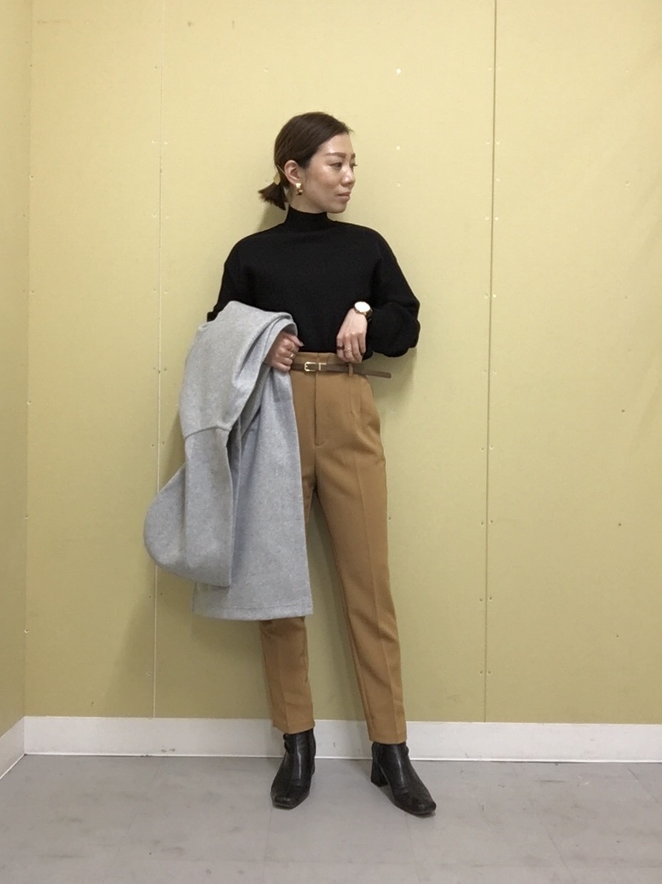 GU公式 | スウェットライクハイネックセーター(長袖)