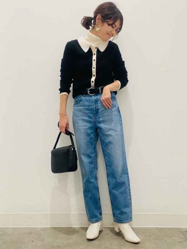 ニット セーター キュプラ/コットン バイカラー ポロセーター レディース BROOKS BROTHERS ニット セーター キュプラ/コットン バイカラー