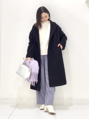 GU公式 | チャンキーニットハイネックセーター(長袖)