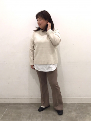 GU公式 | 2WAYシャツテールコンビネーションセーター(長袖)