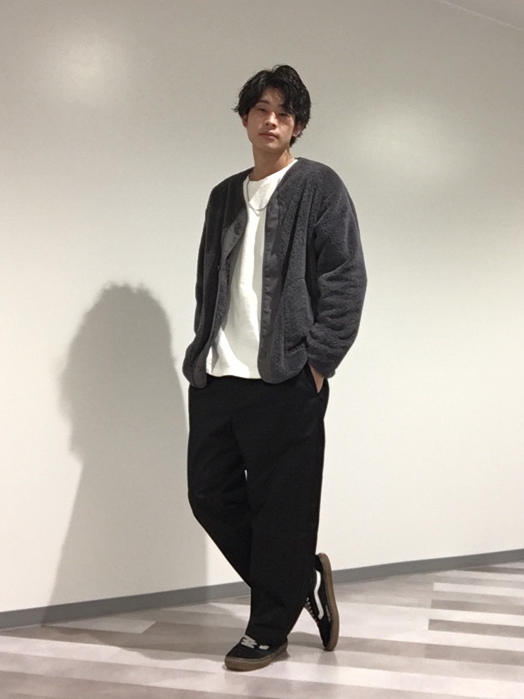 黒 フリース カーディガン 危なかっ M
