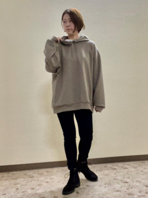 GU公式 | ダブルフェイスビッグプルパーカ(長袖)