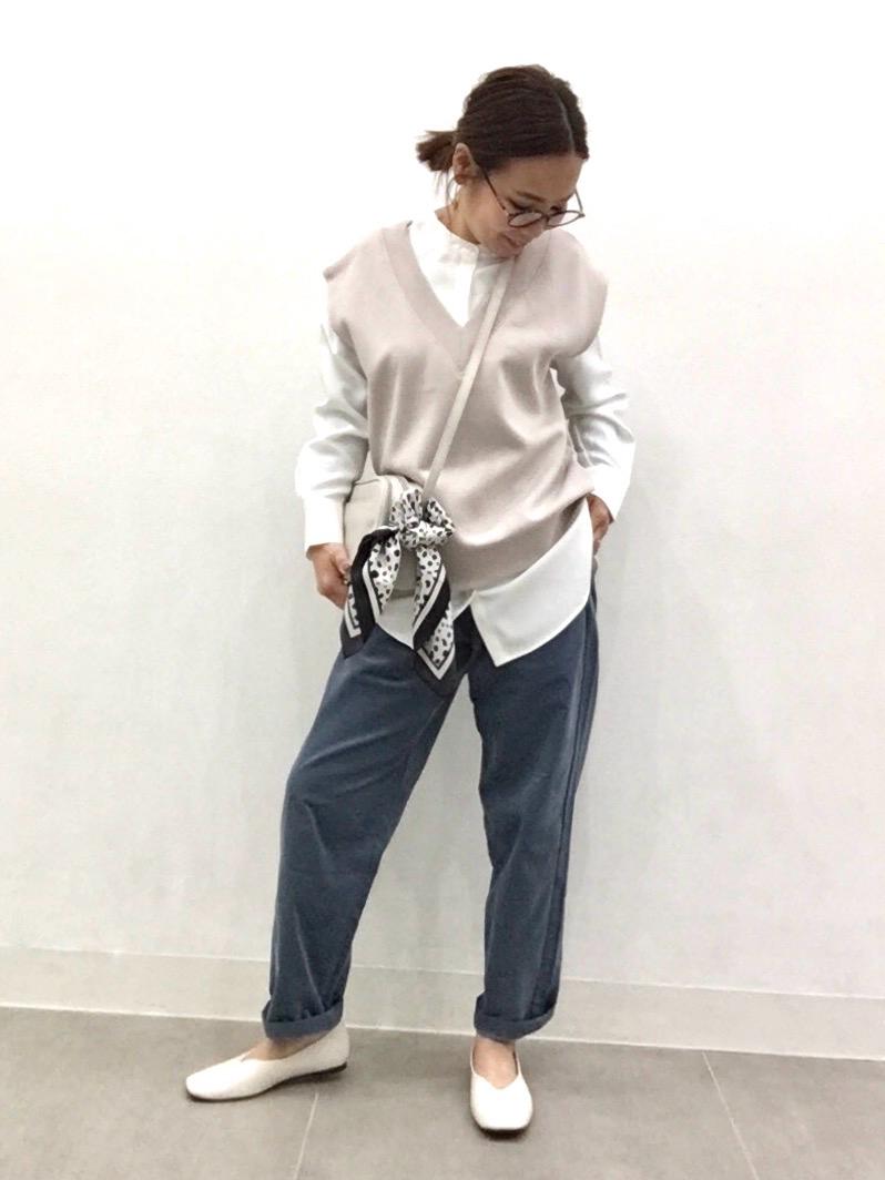 コーデュロイシェフパンツ(セットアップ可能)」の着用