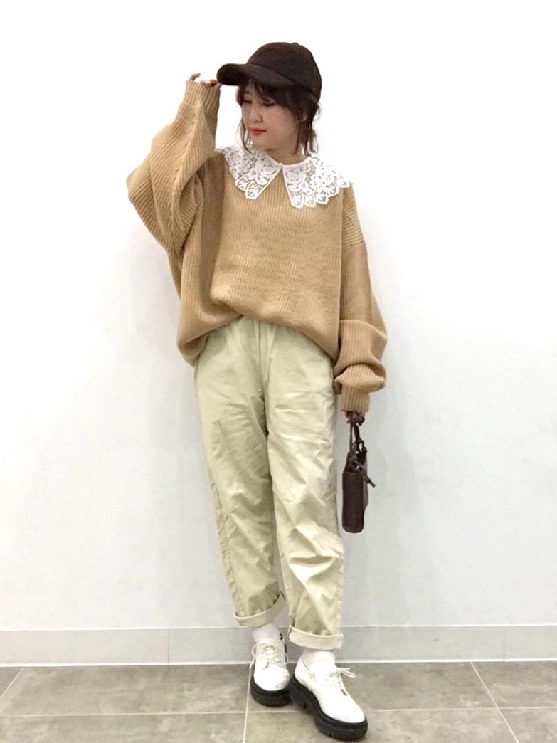 コーデュロイシェフパンツ(セットアップ可能)」の着用
