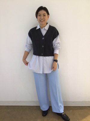 GU公式 | コットンブレンドクロップドニットベスト