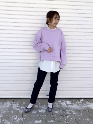 GU公式 | ダブルフェイススリットプルオーバー(長袖)