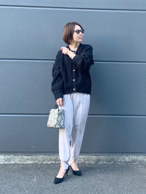 GU公式 | ケーブルコクーンカーディガン(長袖)