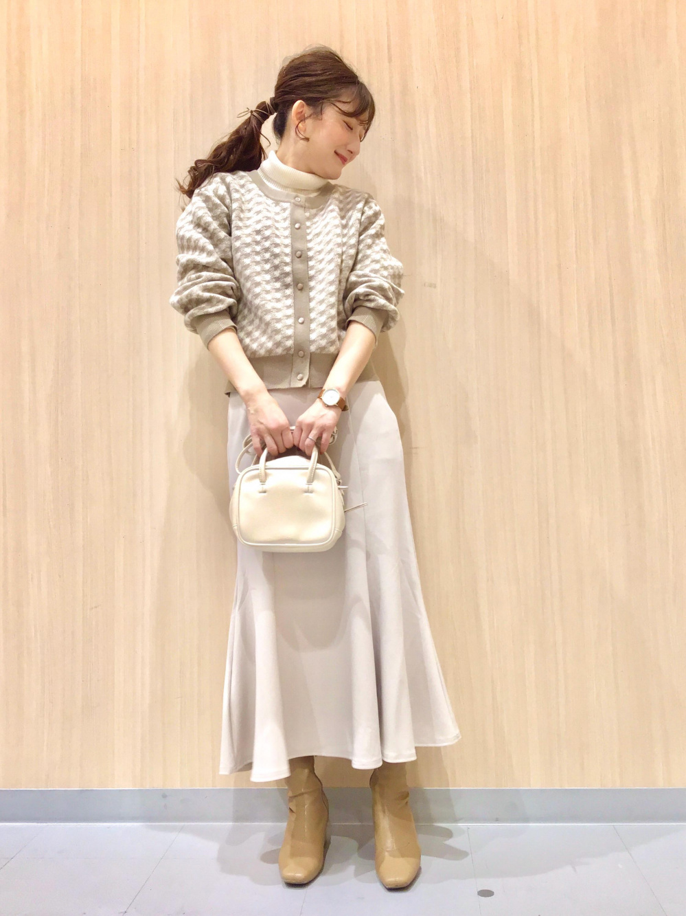 w closet（ダブルクローゼット）の「【WEB限定カラー】スリーブオープンクロップドニット（ニット/セーター）」 - WEAR ZAFULレディースクロップドタートルネックセーターランタンスリーブリブニットプルオーバーセータージャンパー, 0-ホワイト, Me