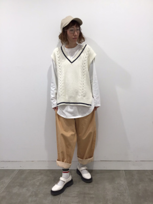 GU公式 | コットンブレンドチルデンニットベスト