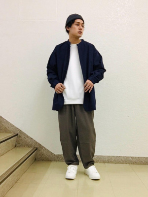 GU公式 | ライトソールレザータッチスニーカー