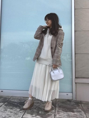 GU公式 | チェックノーカラージャケットRS+E