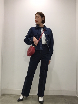 ご参考用に。 GU公式 | センタープレスセミフレアジーンズRS+E