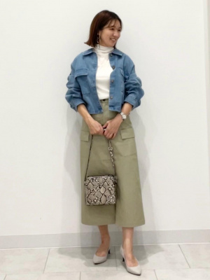 GU公式 | デニムクロップドシャツジャケット(長袖)