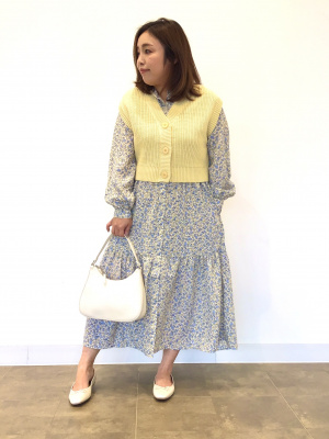 GU公式 | コットンブレンドクロップドニットベスト