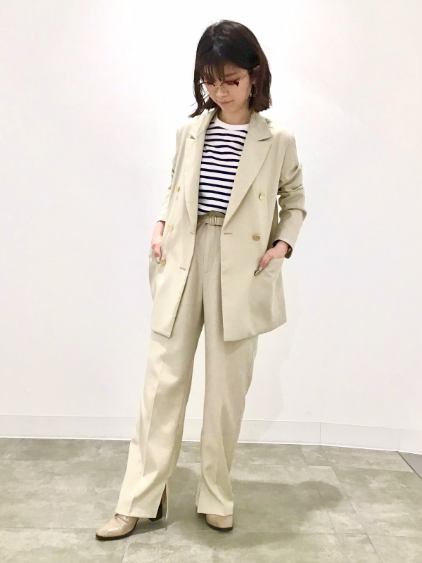 【人気】GU ジーユー ダブルブレストブレザー XXL ナチュラル