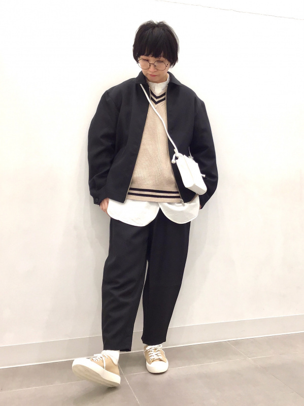 ジップアップリラックスフィットブルゾン(セットアップ可能)（メンズ