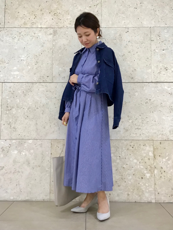 ストライプ長袖ワンピース 36 ストライプ シャツ ワンピース / ANY KIDS | ファッション通販