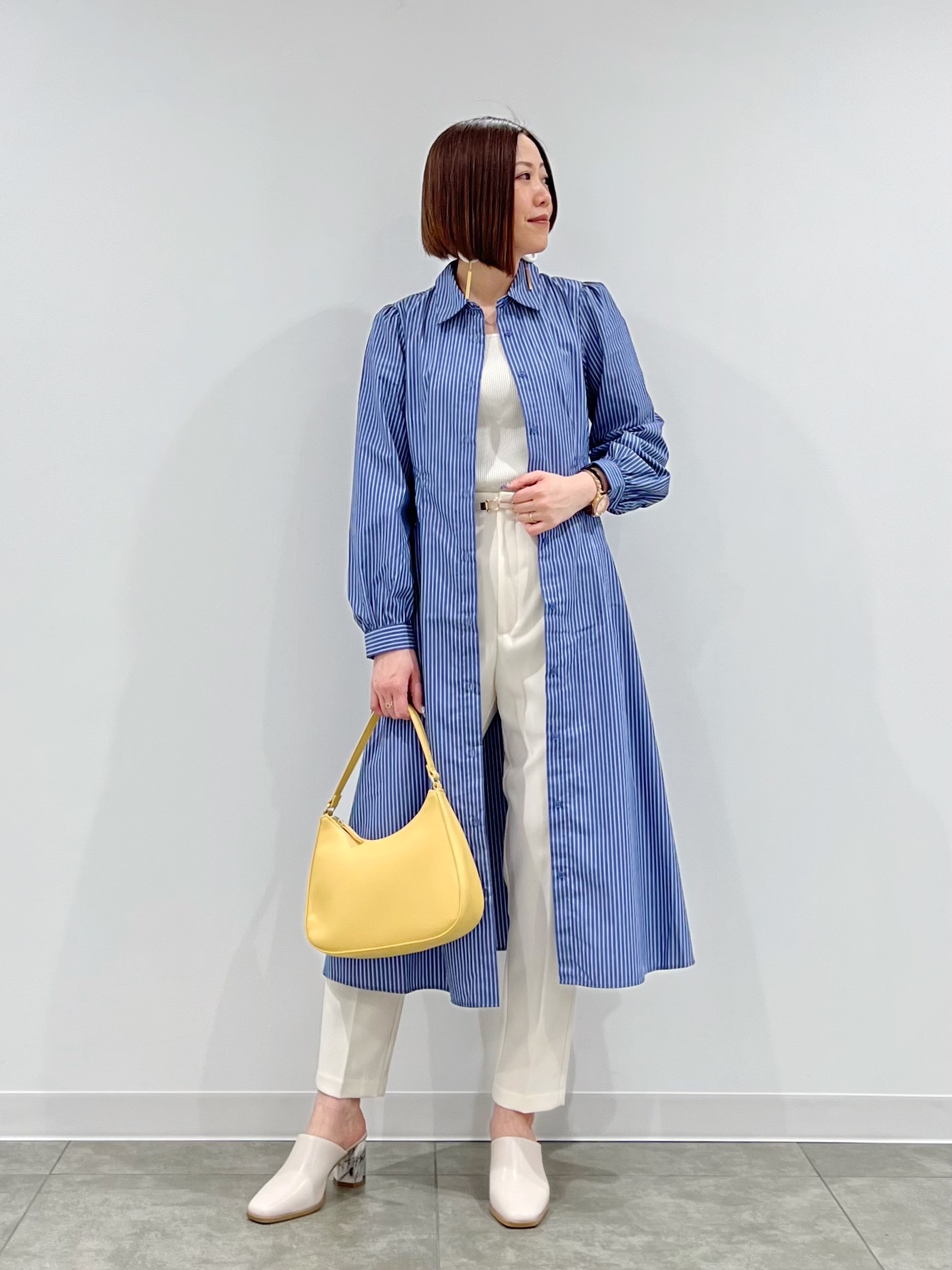 ストライプシャツワンピース 長袖 Z Eのコーデ Gu公式 Styling Book