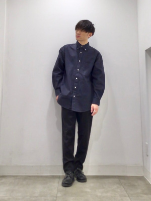 GU公式 | ヘビーツイルオーバーサイズシャツ(長袖)NT+E