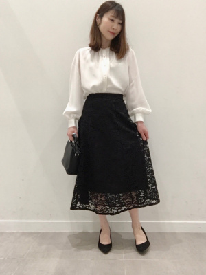 GU公式 | パールボタンブラウス(長袖)