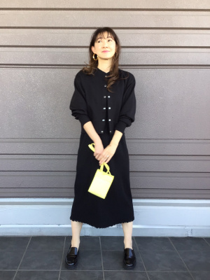 Gu公式 リブメローワンピース 5分袖 ファッション通販サイト