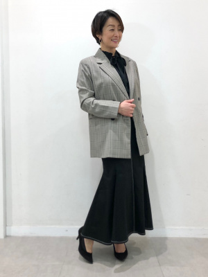 GU公式 | ボウタイフリルネックブラウス(長袖)Q