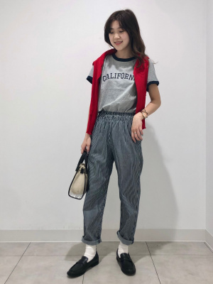 GU公式 | シェフパンツ(ヒッコリー1)(セットアップ可能)