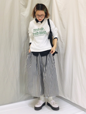 ホワイトタックシャツ 長袖 GU公式 | ウエストタックシャツ(長袖)NTQ+E