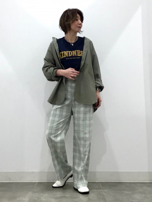 GU公式 | オーバーサイズグランパシャツ(長袖)