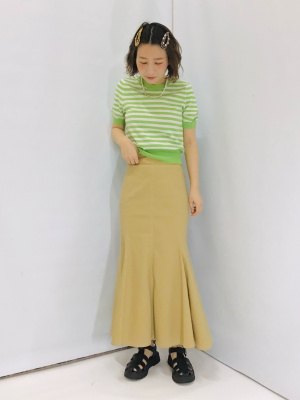 ✳︎オーダー専用ページ✳︎ 生地新しくしました( ◜ᴗ◝) GU公式 | ステッチマーメイドロングスカートQ