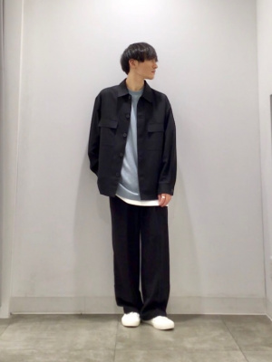 GU公式 | ドライオーバーサイズCPOシャツ(長袖)(セットアップ可能)