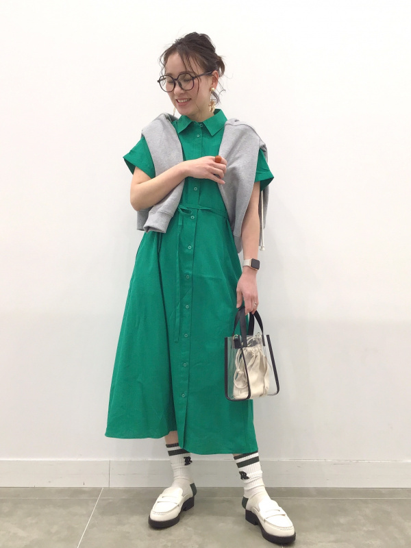 UJOH❣️シャツワンピース!ポシェット付き
