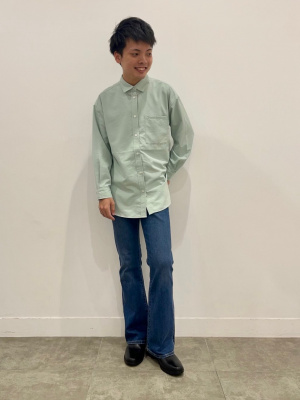 GU公式 | オーバーサイズシャツ(長袖)