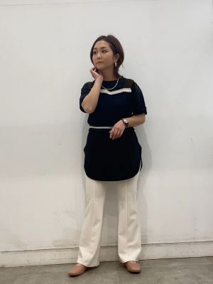 GU公式 | カットソーカラーフレアスラックス(丈標準67～71cm)